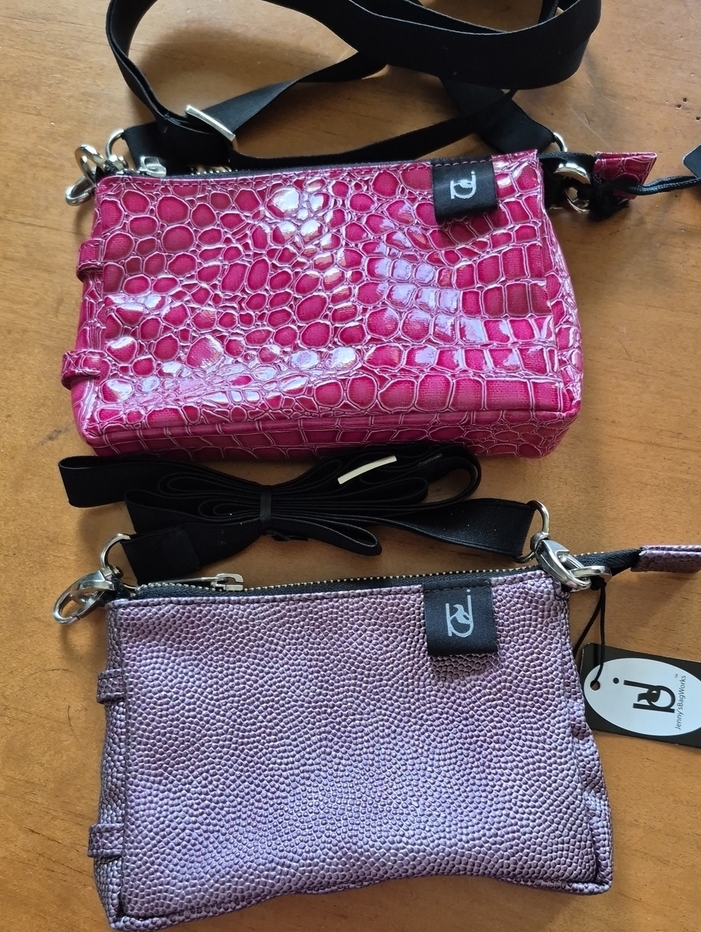 Jenny's BagWorks Crossbody Bag Duo — Pink and Lavender. NWT